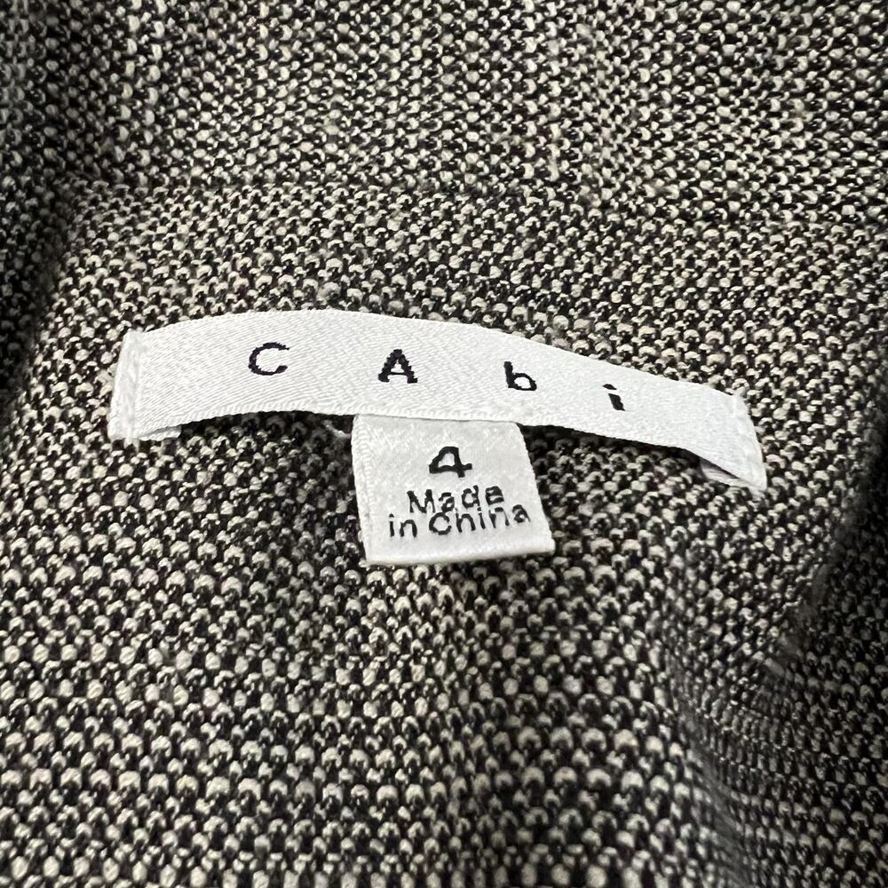 Cabi Blazer Womens 4 Brown Black Single Button 3/4 Sleeve Ruched Casual Career - Picture 2 of 16